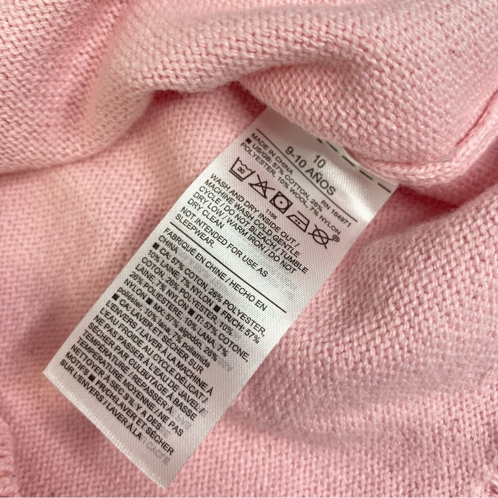 Janie & Jack Fairy Tale Pink Heart Cable Knit Sweater Size 10 Valentines - Picture 6 of 9